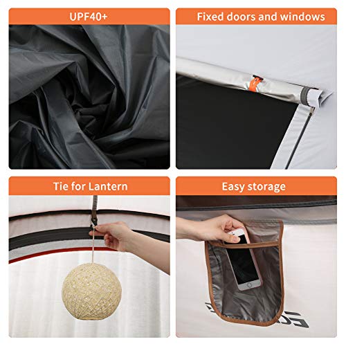 EchoSmile Camping Instant Pop Up Tent, 2/4/6/8/10 Person, Water Resistant Dome, Easy Setup for Camping Hiking and Outdoor, Portable with Carry Bag