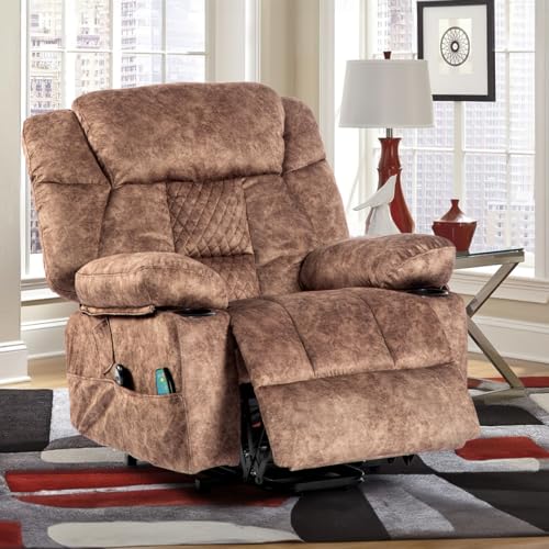 Power Lift Recliner Chair Recliners for Elderly with Heat and Massage Recliner Chair for Living Room with Cup Holders, Remote Control