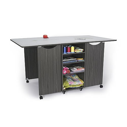 Arrow Sewing Sewing Furniture Kookaburra Cutting Table, Model K3451, Cutting, Quilting, Art and Crafting Table with Storage, Ash White Finish