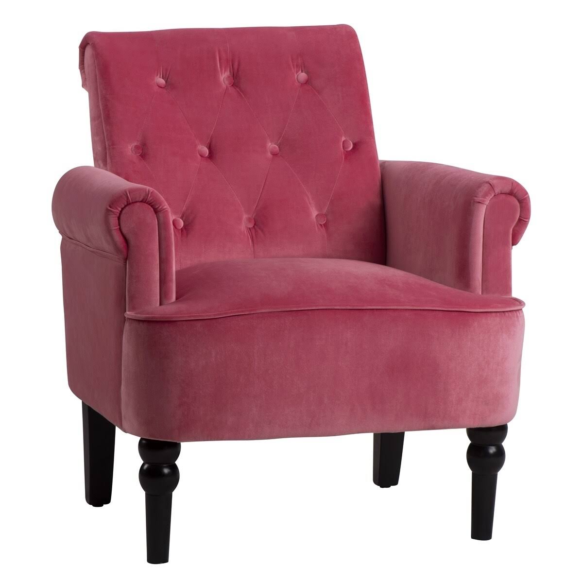 Merax Elegant Button Tufted Club Chair Accent Armchair - Rosewood