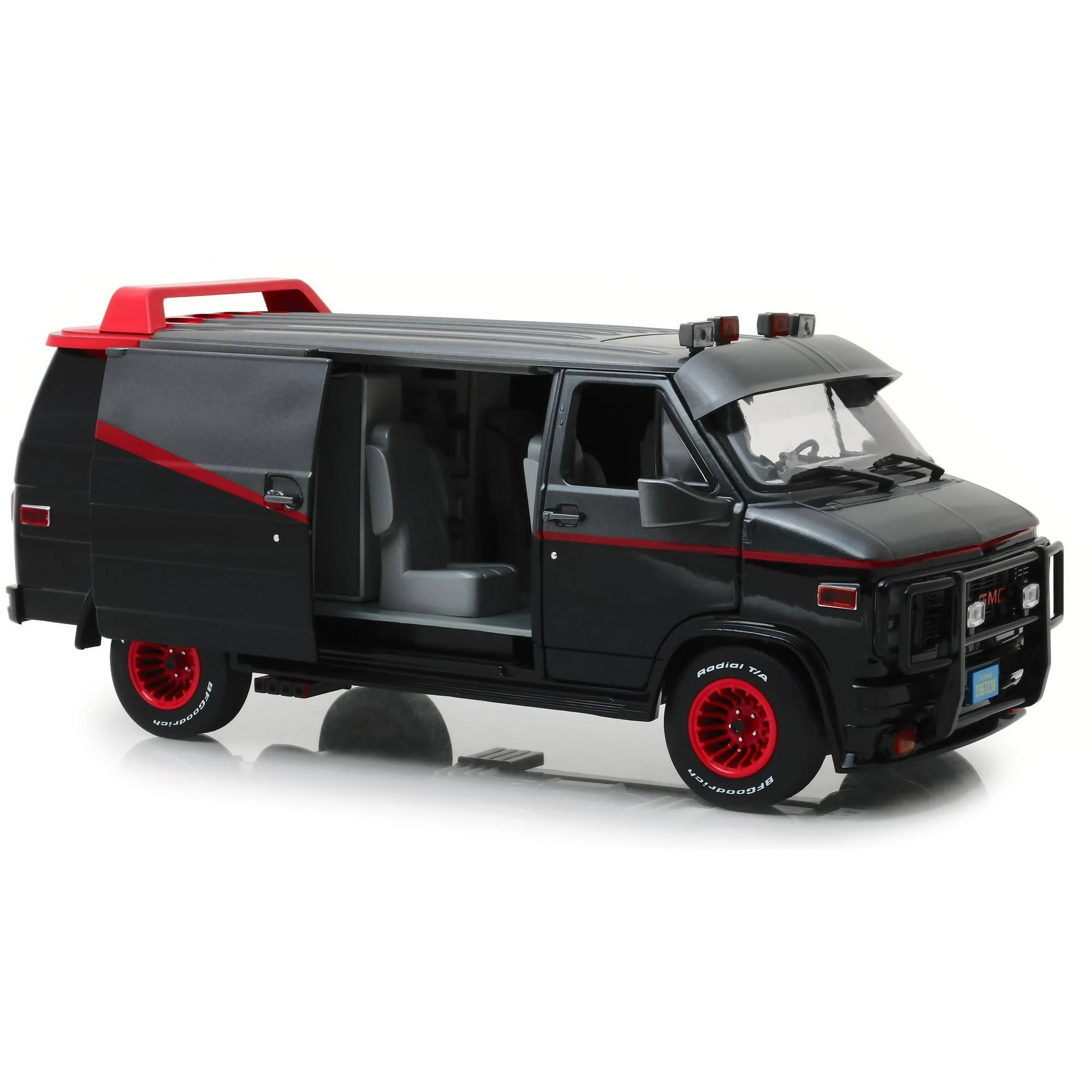 1983 GMC Vandura Black The A-Team (1983-1987) TV Series 1/18 Diecast Model Car by Greenlight