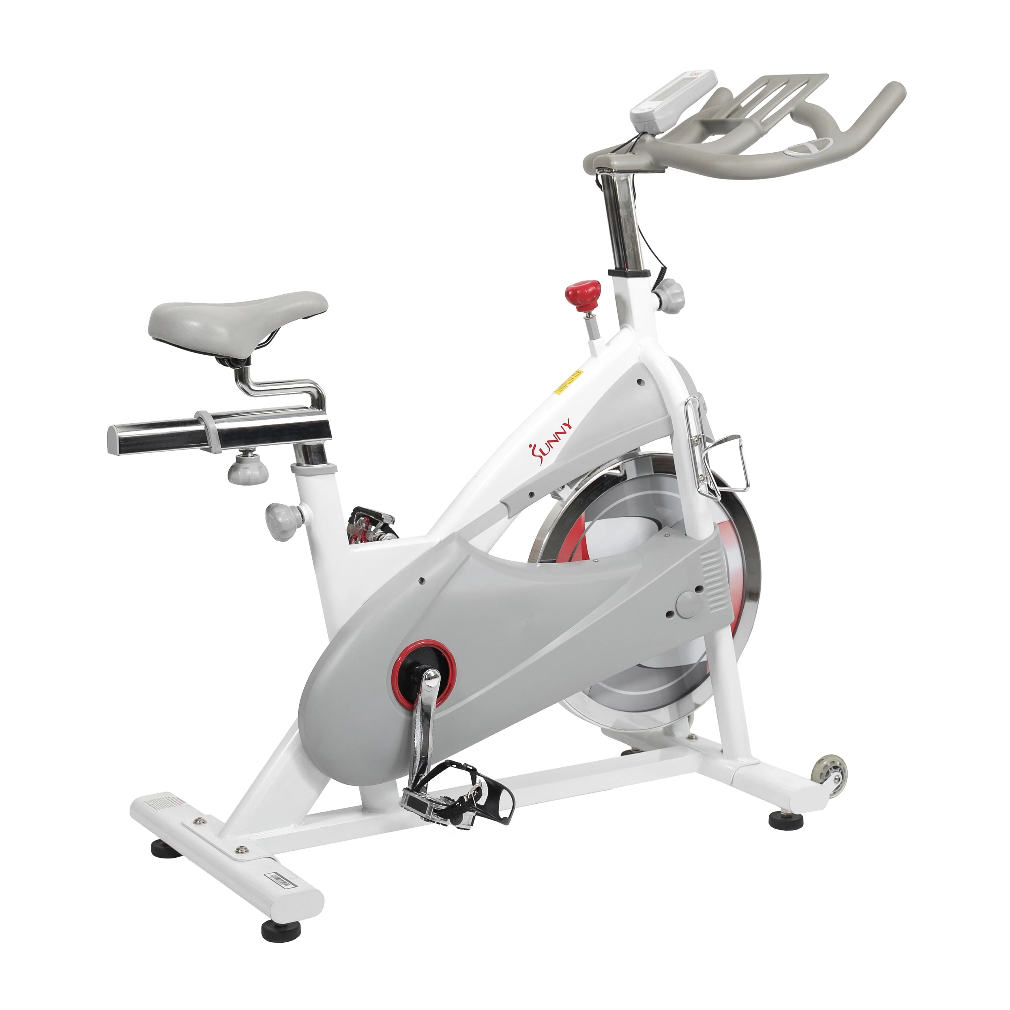 Sunny Health & Fitness Magnetic Belt Drive Indoor Premium Stationary Studio Cycling Exercise Bike Trainer for Home, SF-B1876