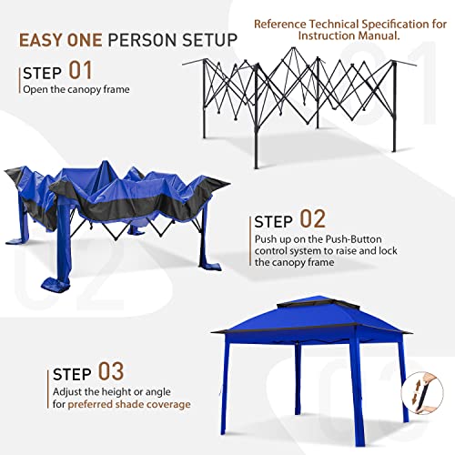 COOS BAY 11x11 Pop Up Instant Gazebo Tent with Mosquito Netting Outdoor Canopy Shelter with 121 Square Feet of Shade (Beige)