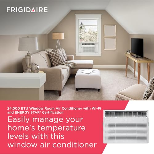 Frigidaire 24,000 BTU Smart Inverter Window Air Conditioner with Wi-Fi and Energy Star Certification, Cools Up to 1,020 Sq. Ft.