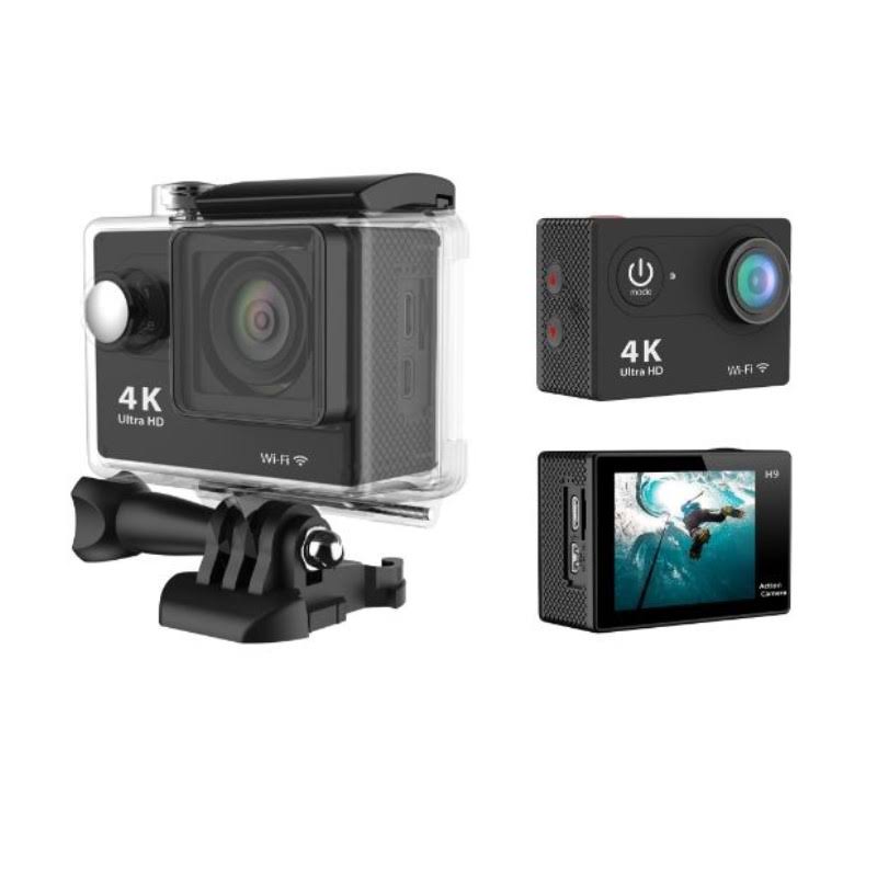 IPM 4K Waterproof 12 Mega Pixel Ultra HD Action Camera with WiFi - Black