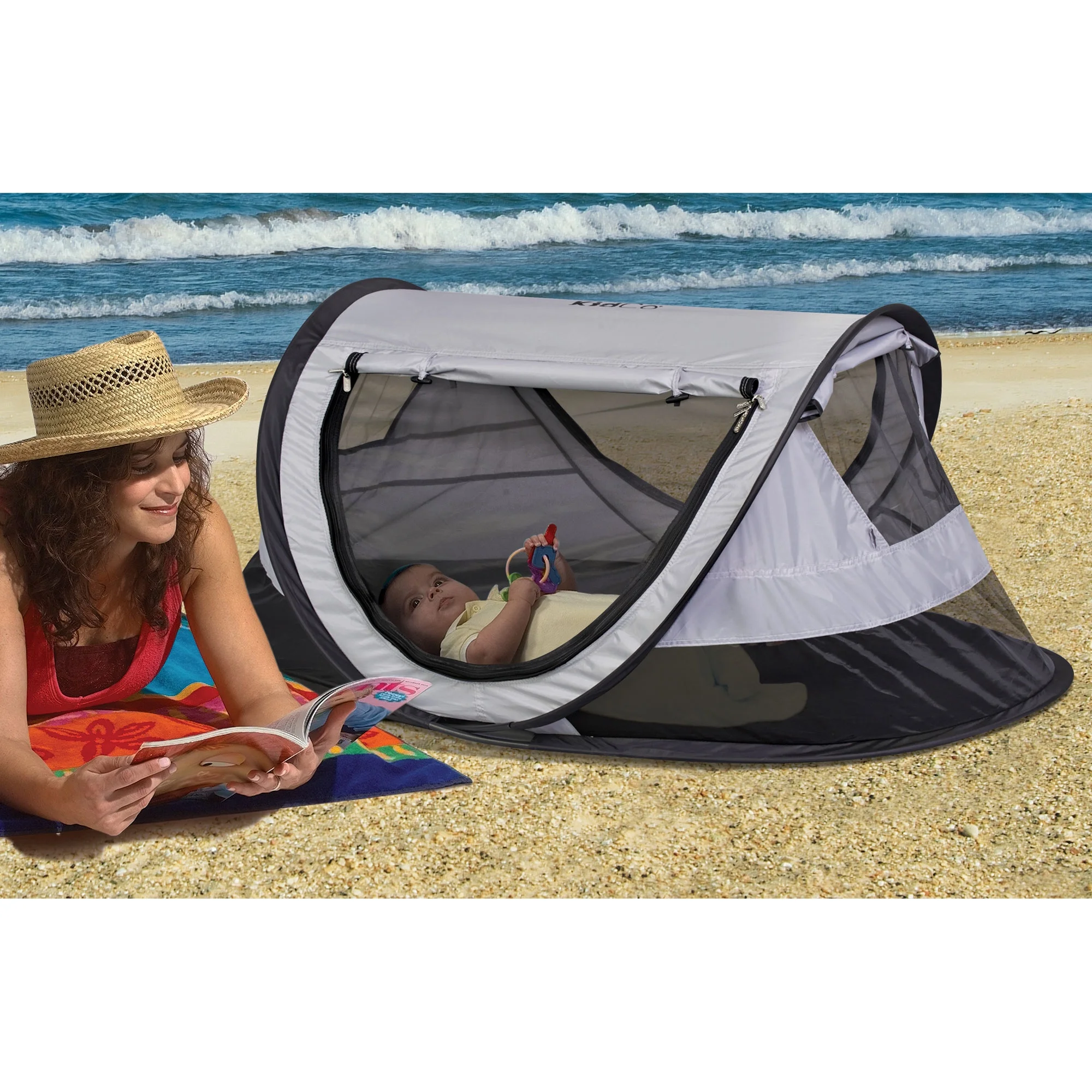 KidCo PeaPod Portable Kids Sleeping Travel Bed and Tent, Cranberry Red