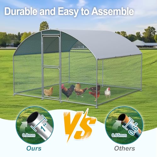 Large Chicken Coop, Chicken Coops for 30 Chickens, Chicken Runs for Yard with Water Poof & UV Resistance Cover