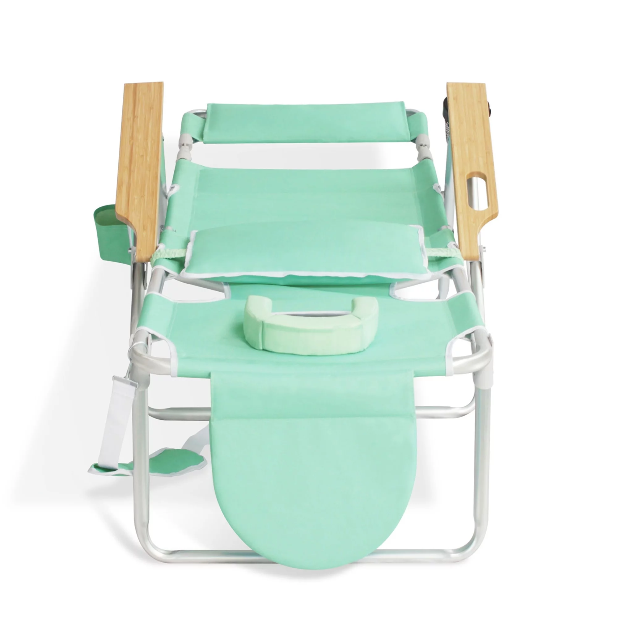 Ostrich Deluxe Padded 3-N-1 Outdoor Folding Beach Chair, Teal (2 Pack)