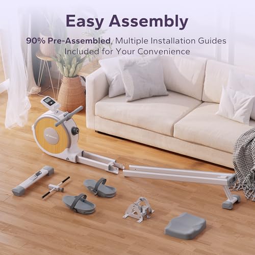 MERACH Rowing Machines for Home, Magnetic Rowing Machine with 16 Levels, Rower Machine of Quiet Resistance
