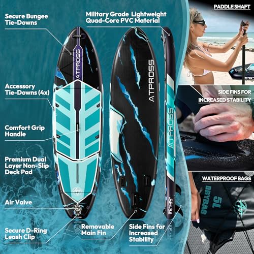 11'6"x35" Inflatable Stand Up Paddle Board 450LBS Weight Capacity Extra Wide Non-Slip Stable Deck Adult SUP