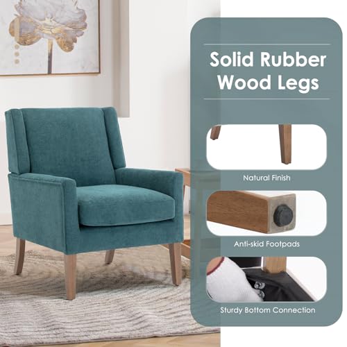 COLAMY Modern Wingback Living Room Chair, Upholstered Fabric Accent Armchair