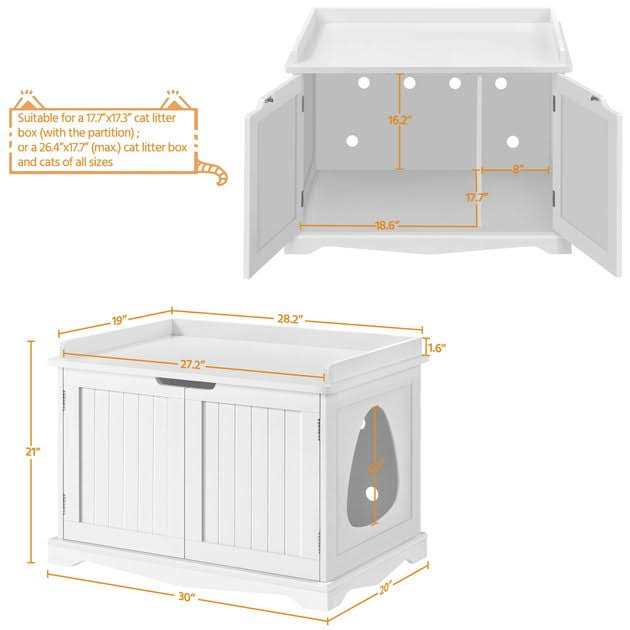 Yaheetech Litter Box Furniture Cat House