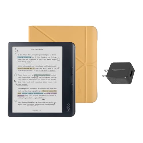 Kobo Libra Colour Black eReader with Case Bundle - Radiant Selections