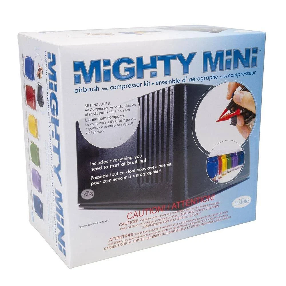 Testors 9169 Mighty Mini Airbrush w/Compressor Set