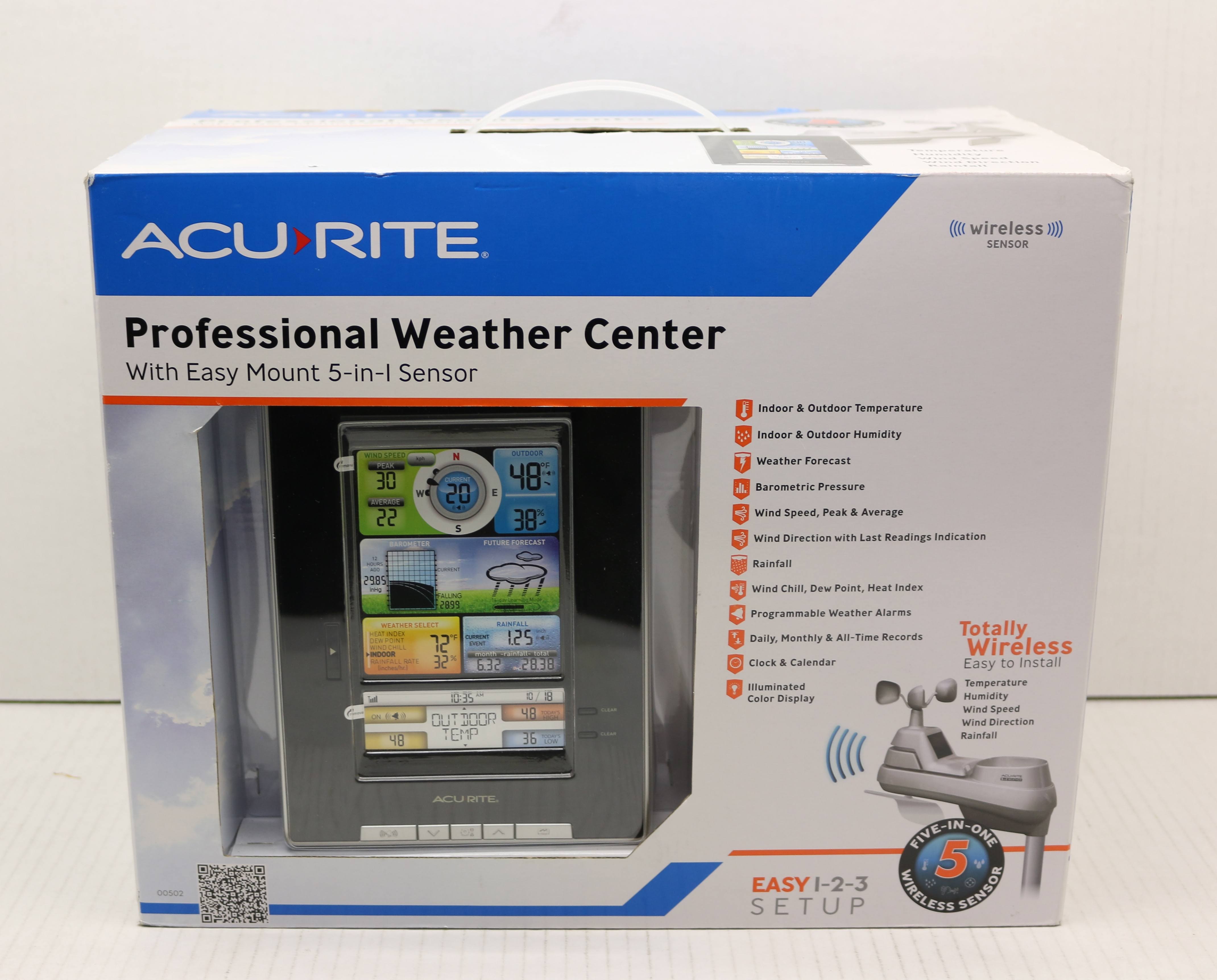 Acurite Professional Weather Center with Easy Mount 5-in-1 Sensor