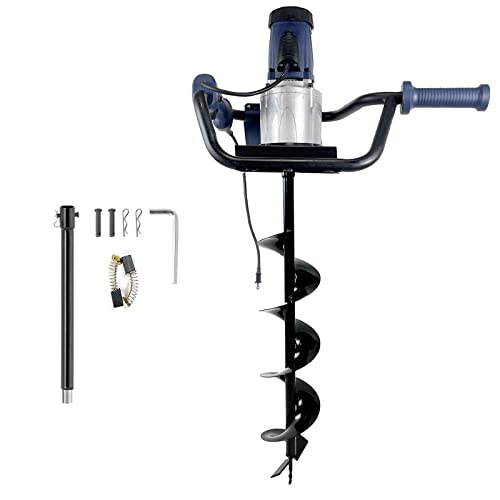 1500W Electric Post-Hole Digger with 6-Inch Auger Bit, Earth Auger Drill, Auger Bit Earth Auger, Ideal for Post Hole Digging, Drilling, Tree Planting