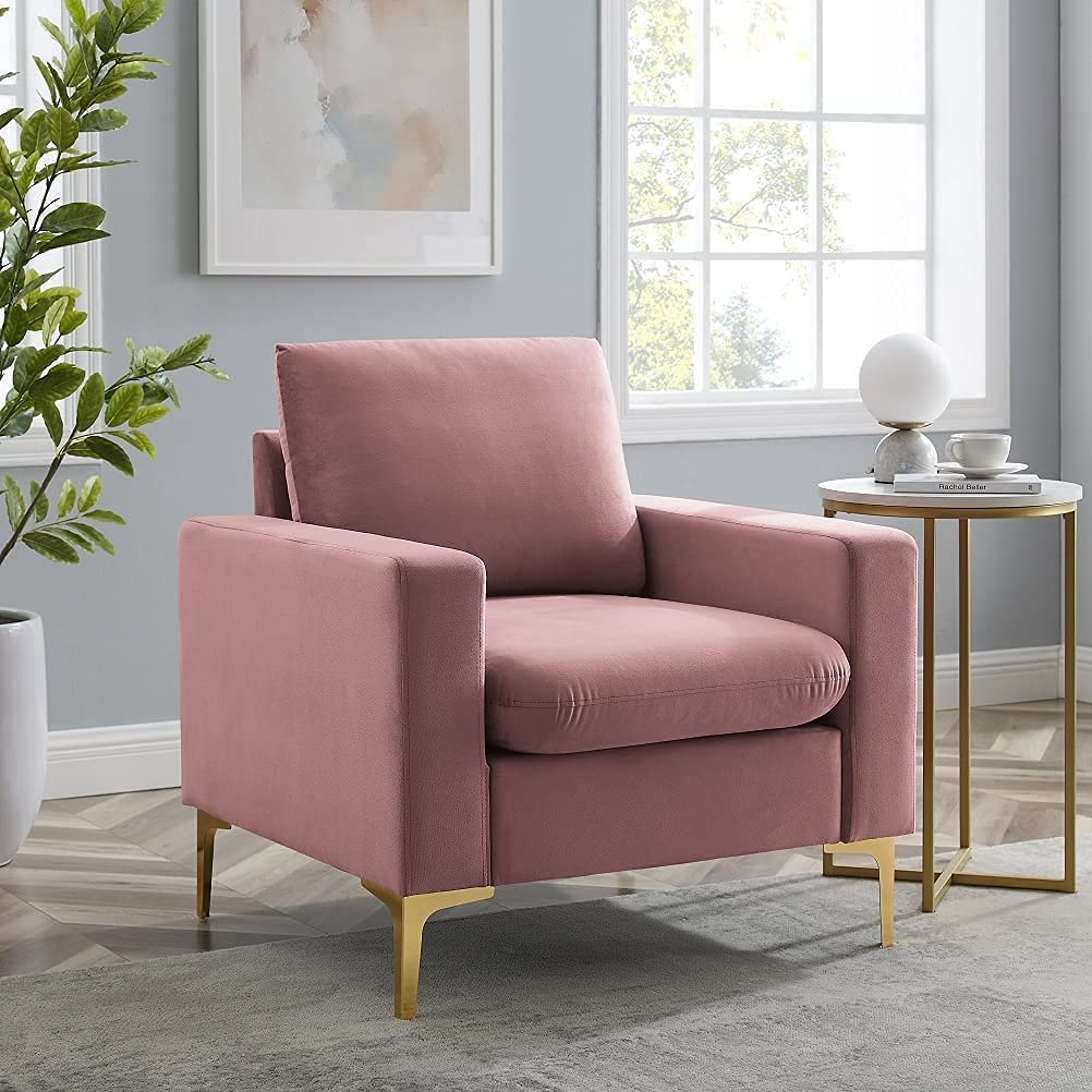 Hbaid velvet decorative chair, sofa chair comfortable single sofa high back club armchair