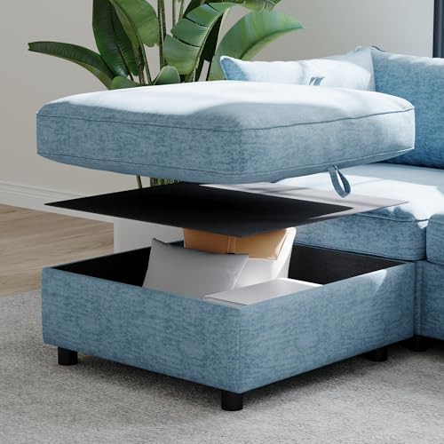 Oversized Modular Storage Sectional Sofa Customizable Seating Group Sofa&Couch Convertible Sleeper Sofabed with Movable Ottomans and Seat