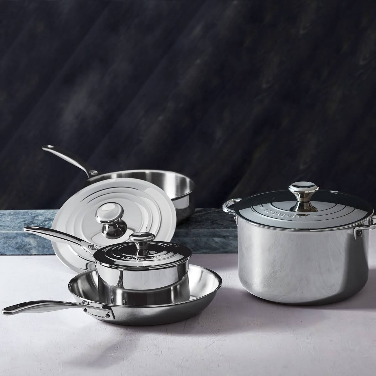 Le Creuset 7 Piece Stainless Steel Cookware Set