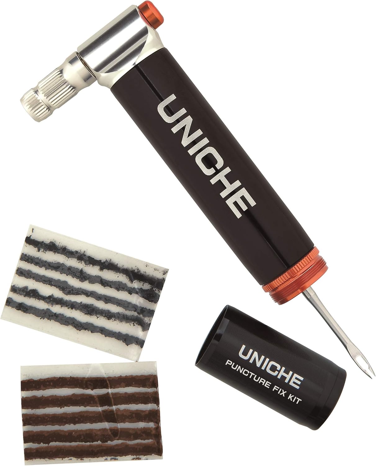 UNICHE Pro CO2 Inflator Combo Tubeless Tire Repair Tool Kit – for MTB and Road Bicycle – Fix The Puncture and Inflate The Tire Together – Includes