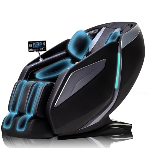 4D Massage Chair: Full Body Zero Gravity Massage Chair Full Body SL Track Chair Massage Black