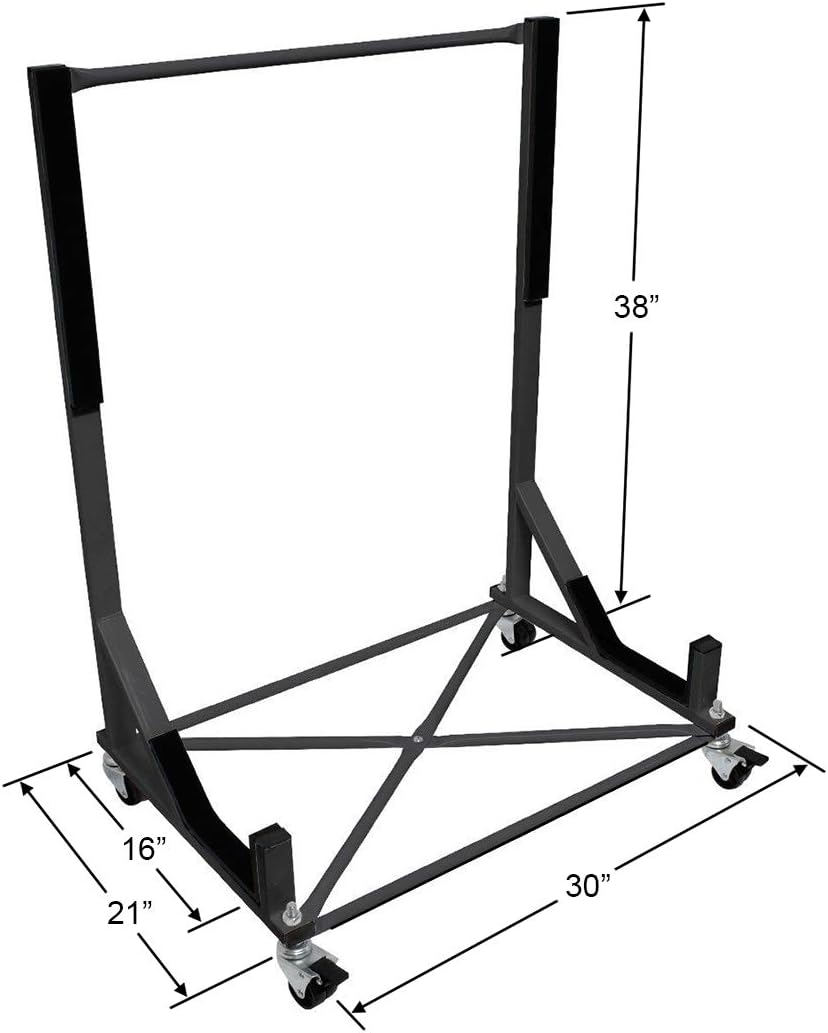 URO Parts TC107BLACK Hard Top Cart/Carrier, Black, w/Cover, Requires Assembly