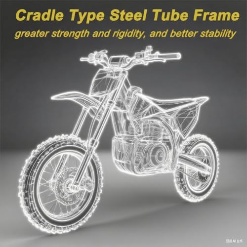 X-PRO X12 110cc Dirt Bike Automatic Transmission Electric Start Gas Dirt Bike Pit Bikes Youth Dirt Pitbike,12"/10" Tires!