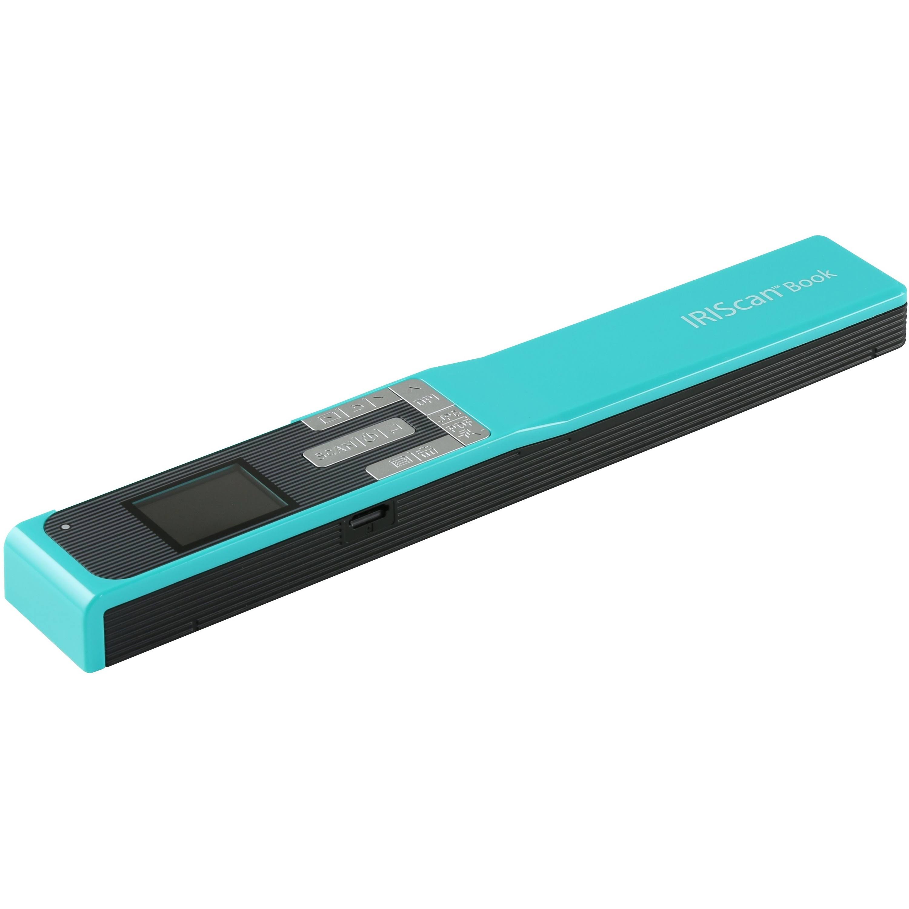I.R.I.S. IRIScan Book 5 Cordless Handheld Scanner - 1200 dpi Optical - PC Free Scanning - USB - Turquoise