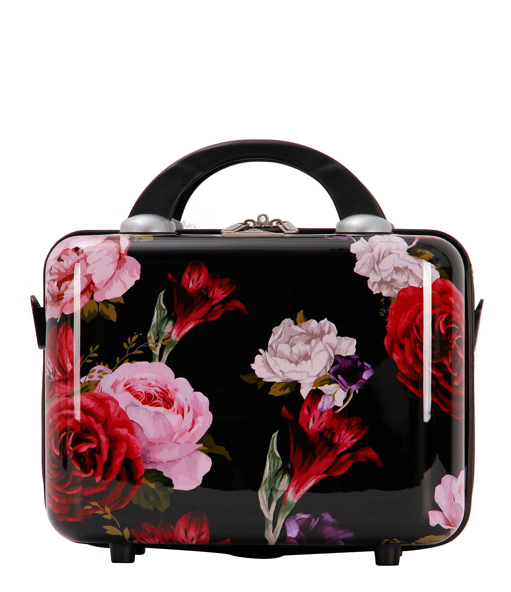 Triforce Versailles Collection Floral Travel Beauty Case, Black Floral