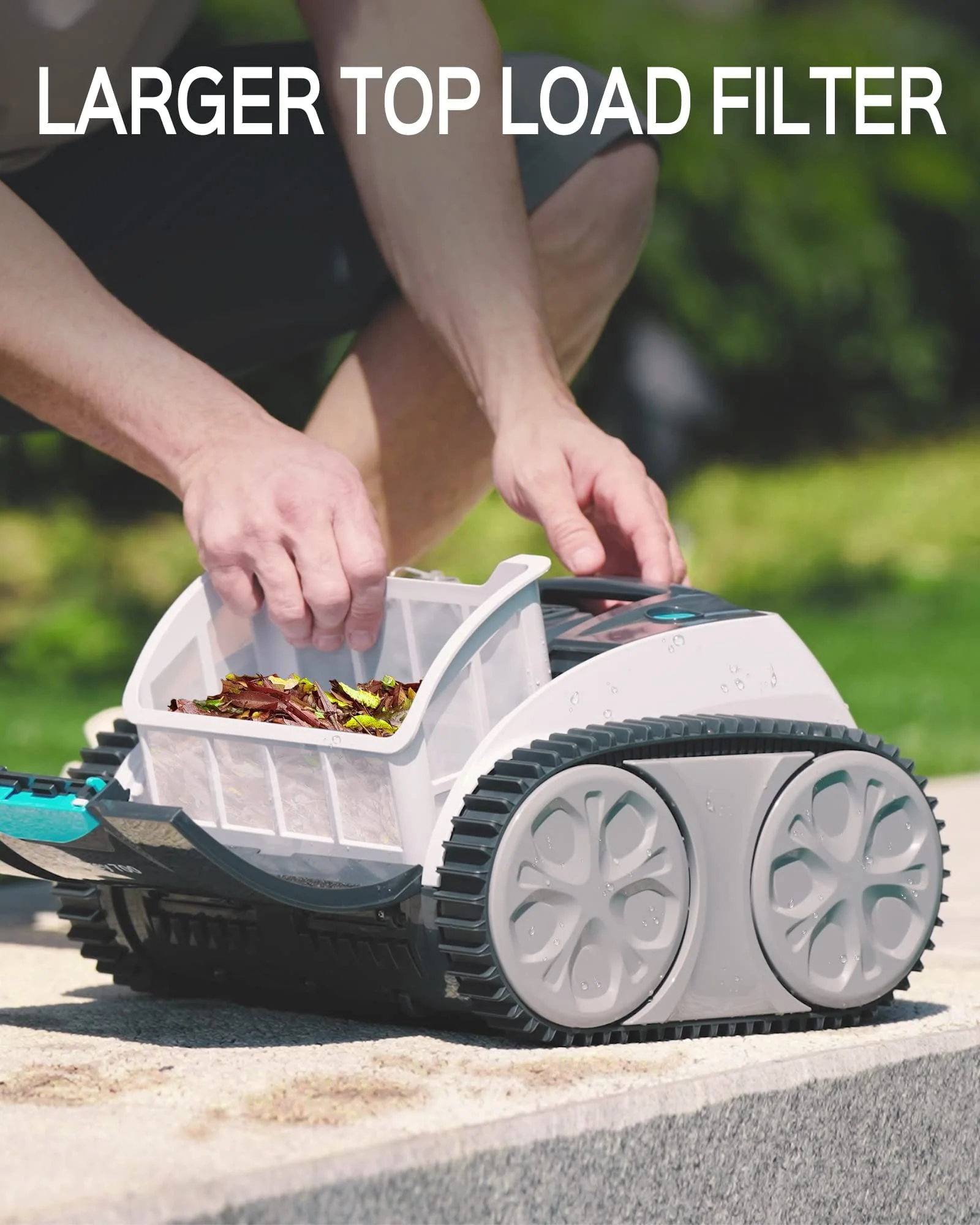 Wybot Robotic Pool Cleaner, Cordless Pool Vacuum with Wall Climbing Function for In Ground Pools up to 60 FT in Length