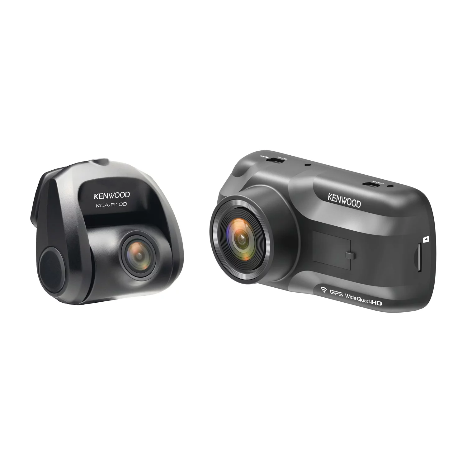 KENWOOD DRV-A501WDP Dual-Camera Wide-Quad HD Drive Recorder with 3-Inch LCD, Wi-Fi, and GPS