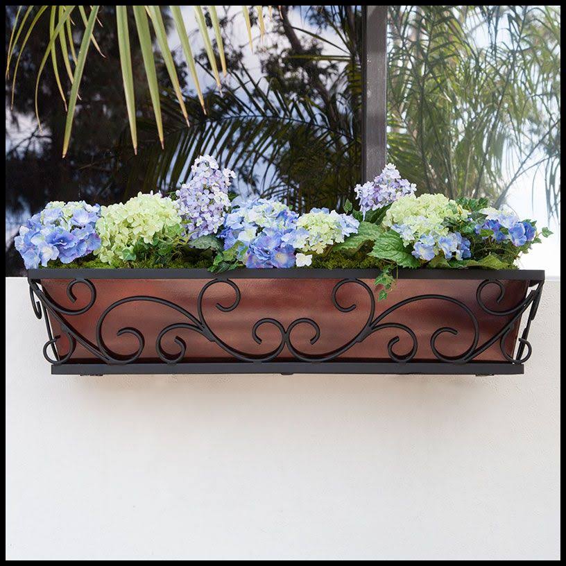 72in. Regalia Decora Window Box with Oil Rubbed Galvanized Liner