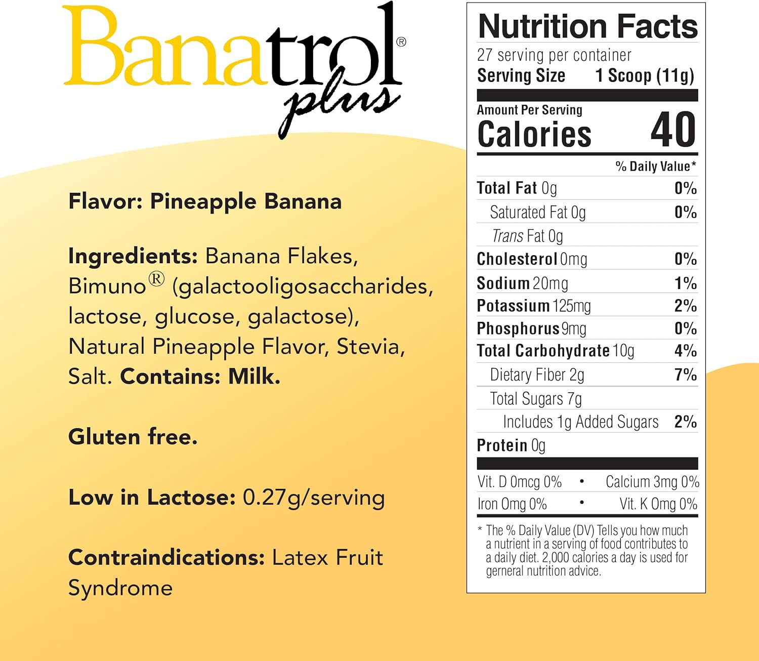 Medtrition Banatrol Natural Anti-Diarrheal with Prebiotics, Relief for IBS and Recurring Diarrhea, Clinically Supported Food, Non-Constipating