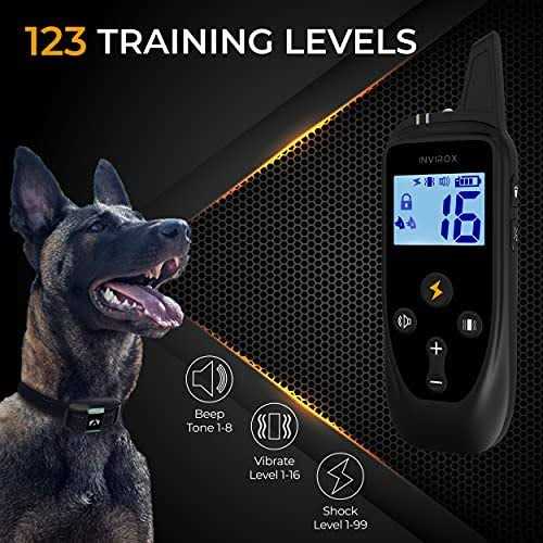 INVIROX Dog Shock Collar for Large Dogs 123 Levels Dog Training Collar - Pet Supplies online store