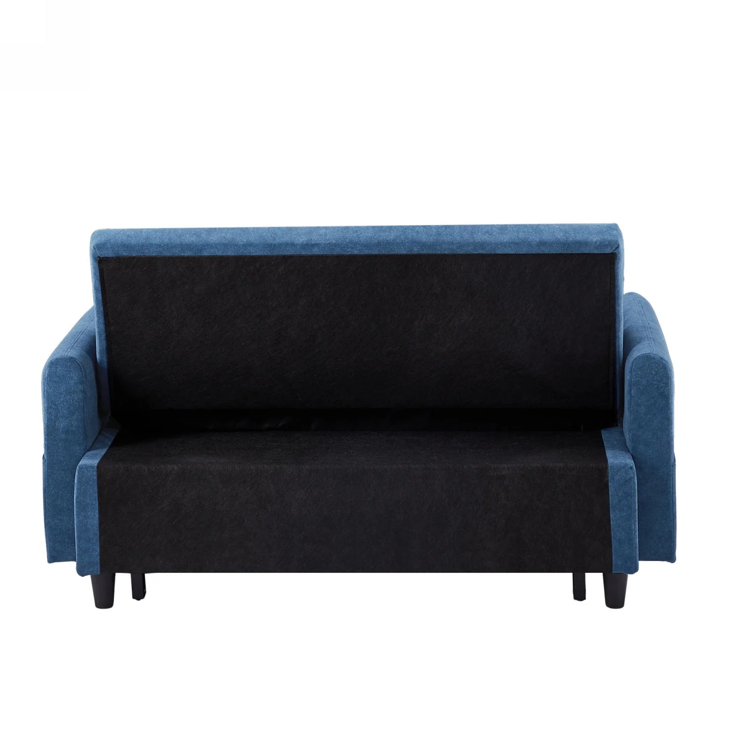 Churanty 55.1" Pull Out Sleep Sofa Bed Loveseats Sofa Couch with Adjsutable Backrest, Storage Pockets, 2 Soft Pillows for Living Room, Bedroom