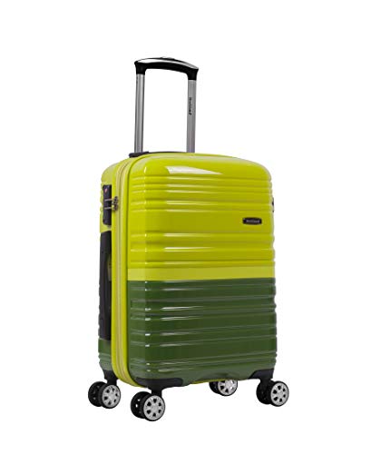 Rockland Melbourne Hardside Expandable Luggage with Spinner Wheels, 2TONEBLUE, 2 Piece (20/28)