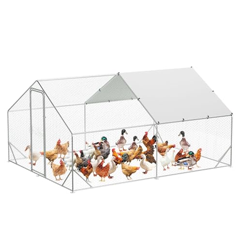 Large Metal Chicken Coop, Walk-in Poultry Cage