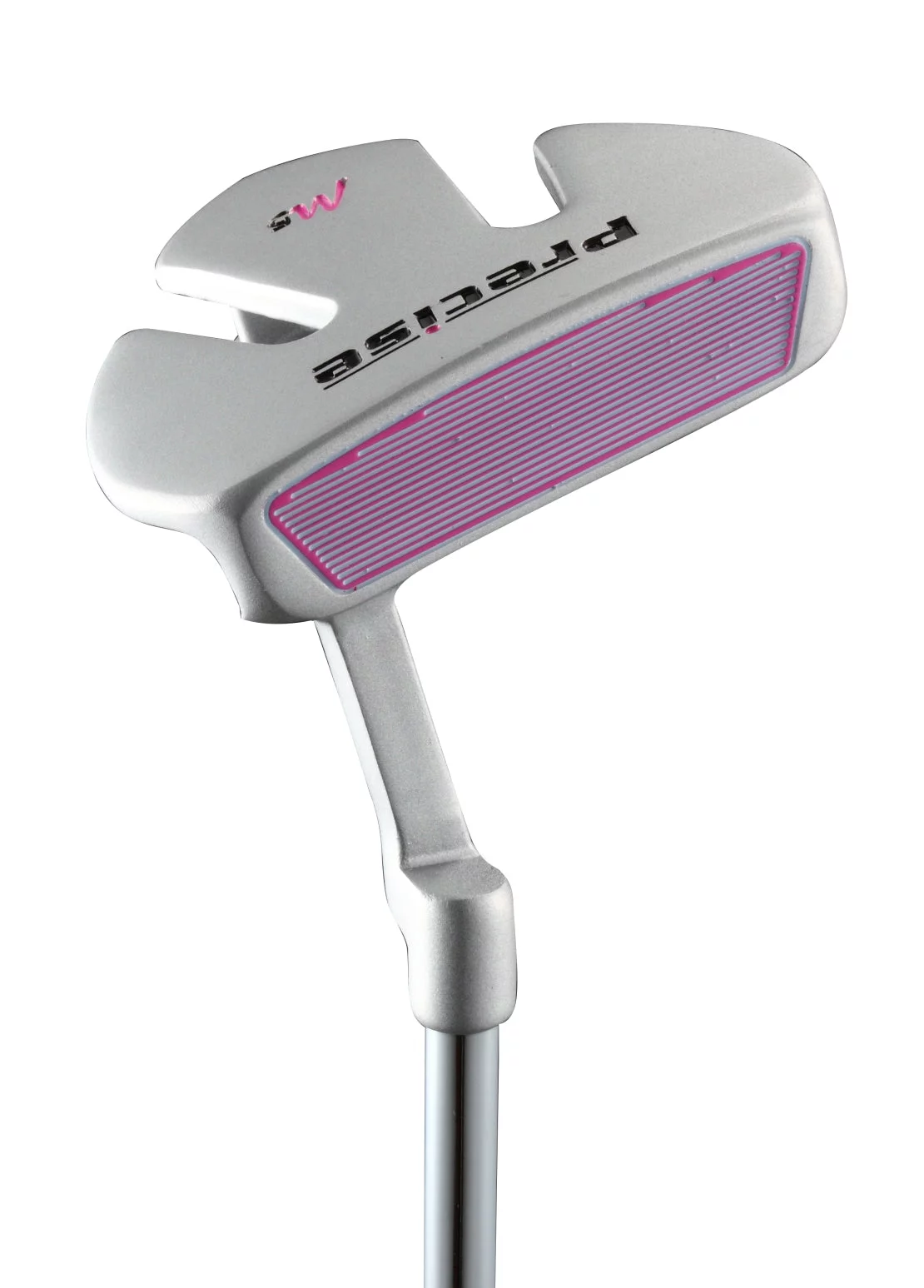 top line ladies pink right handed m5 golf club set, includes: driver, wood, hybrid, no. 5,6,7,8,9, pw stainless steel irons, putter
