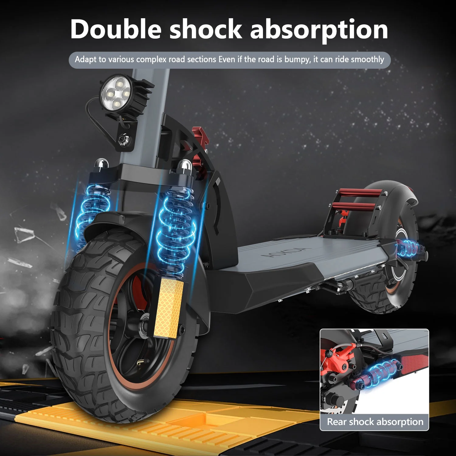 iENYRID Electric Scooter for Adults up to 26 Miles Long Range, 500W 3 Speeds Foldable Commute E-Scooter up to 28mph