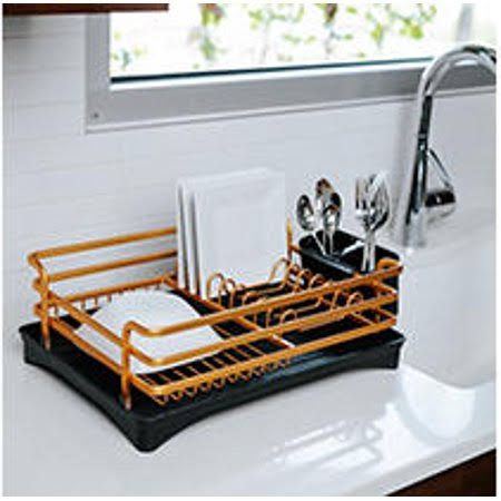 Cuisinart Aluminum Rust Proof Dish Drying Rack, Large- Gold - Megean