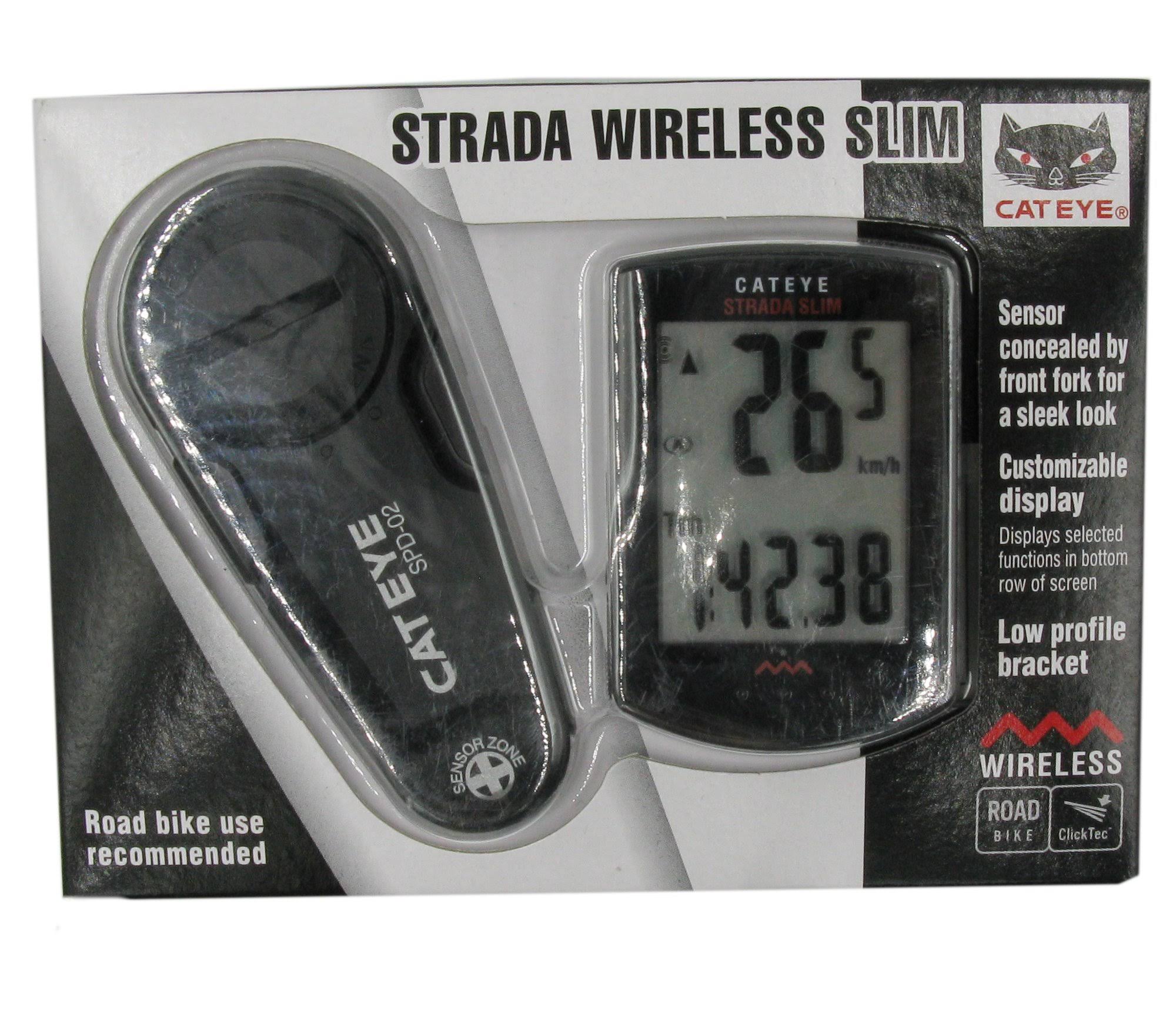 Cateye CC-RD310W Strada Slim Wireless Cycling COMPUTER, Silver