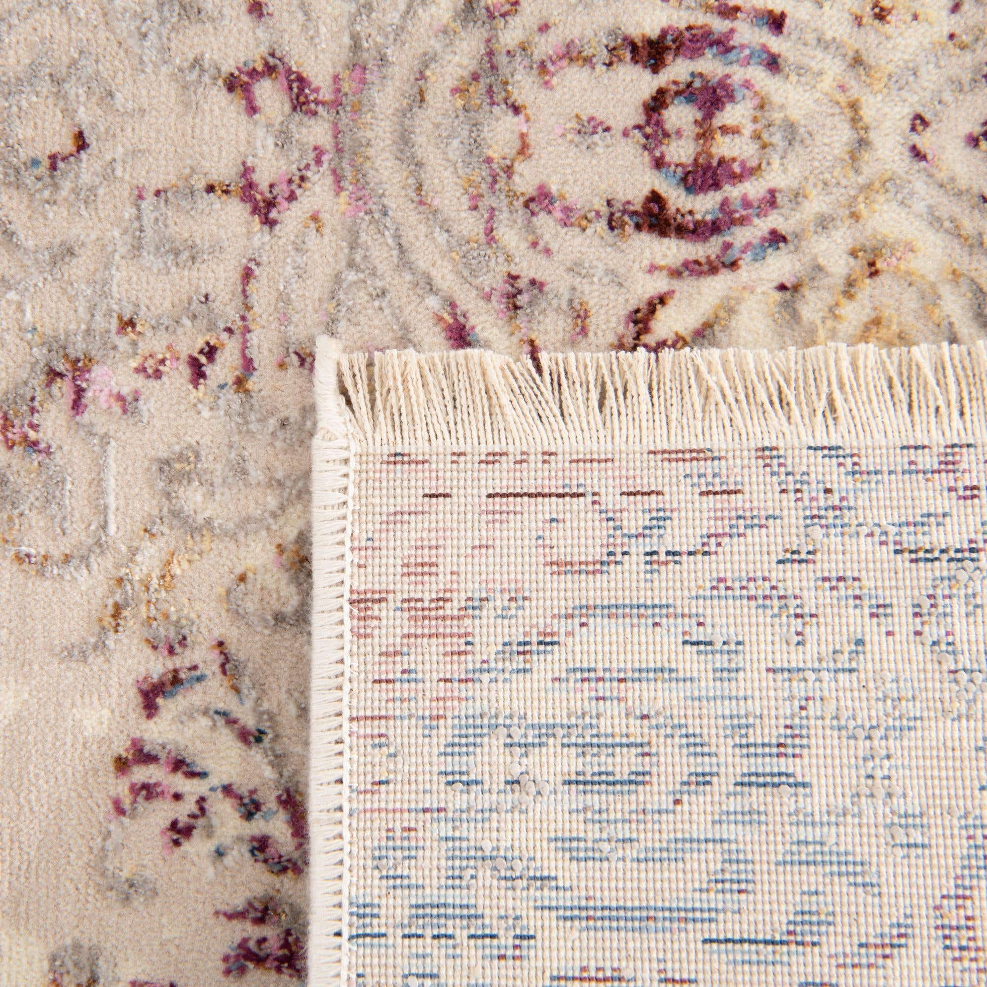 Rugs.com Deepa Collection Rug – 9' x 12' Ivory Medium Rug Perfect For Living Rooms, Large Dining Rooms, Open Floorplans