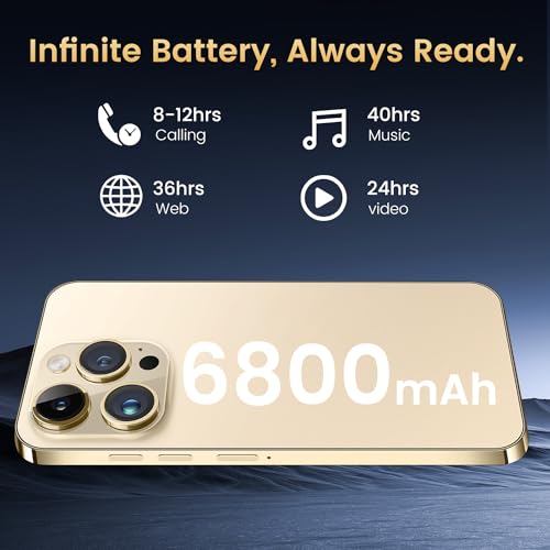 Unlocked Android Phone A15 PROMAX Android 13 Cell Phone with Dynamic Island 6GB+256GB 6800mAh