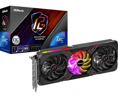 ASRock Intel ARC A380 Challenger ITX 6GB OC GDDR6 96-bit DisplayPort HDMI 0dB Silent Cooling 2250 MHz 7680 x 4320 PCI Express4.0 Graphics Card 500W