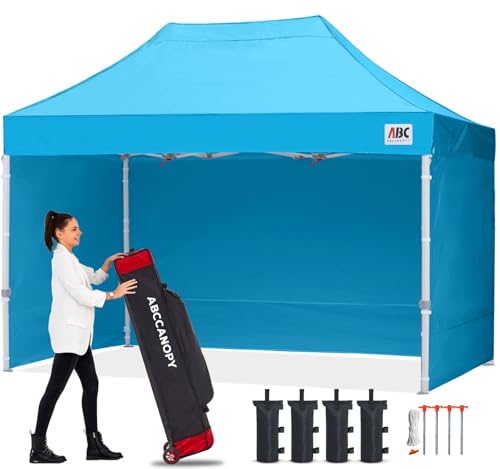 ABCCANOPY Easy Pop Up Canopy Tent with Sidewalls 10x10 Commercial -Series, White