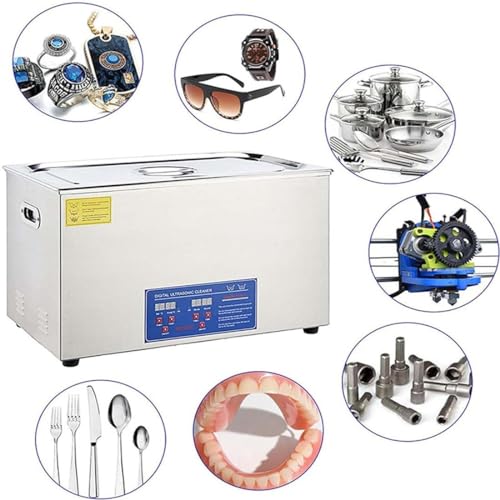 6L 40kHz Ultrasonic Cleaner, Professional Ultrasonic Vinyl Records Cleaning Machine, Dual Frequency Vibration