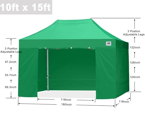 ABCCANOPY Easy Pop Up Canopy Tent with Sidewalls 10x10 Commercial -Series, White