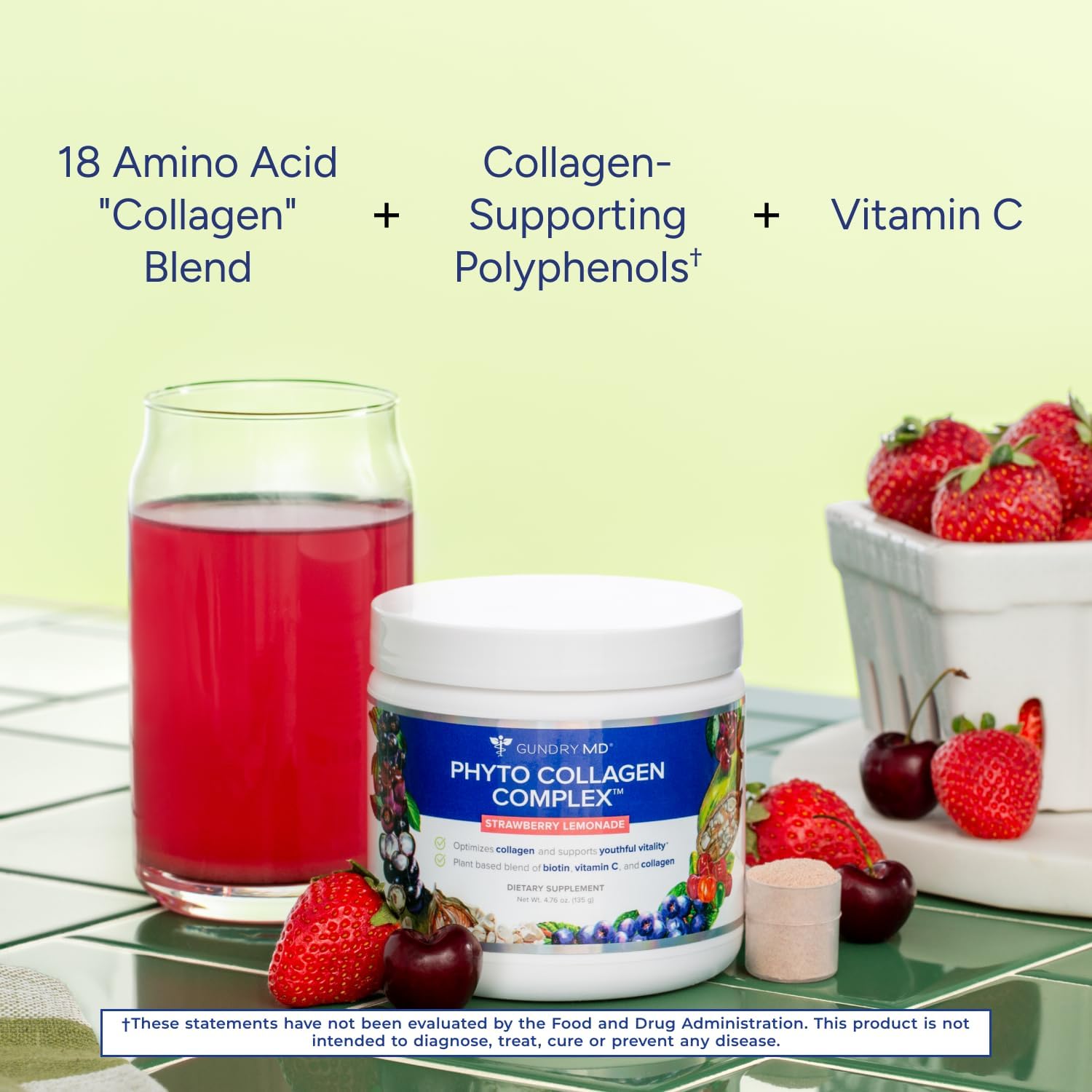 Gundry MD Phyto Collagen Complex, Strength Supporting Multivitamin Powder Supplement with Vitamin C, Amino Acids, and Polyphenols