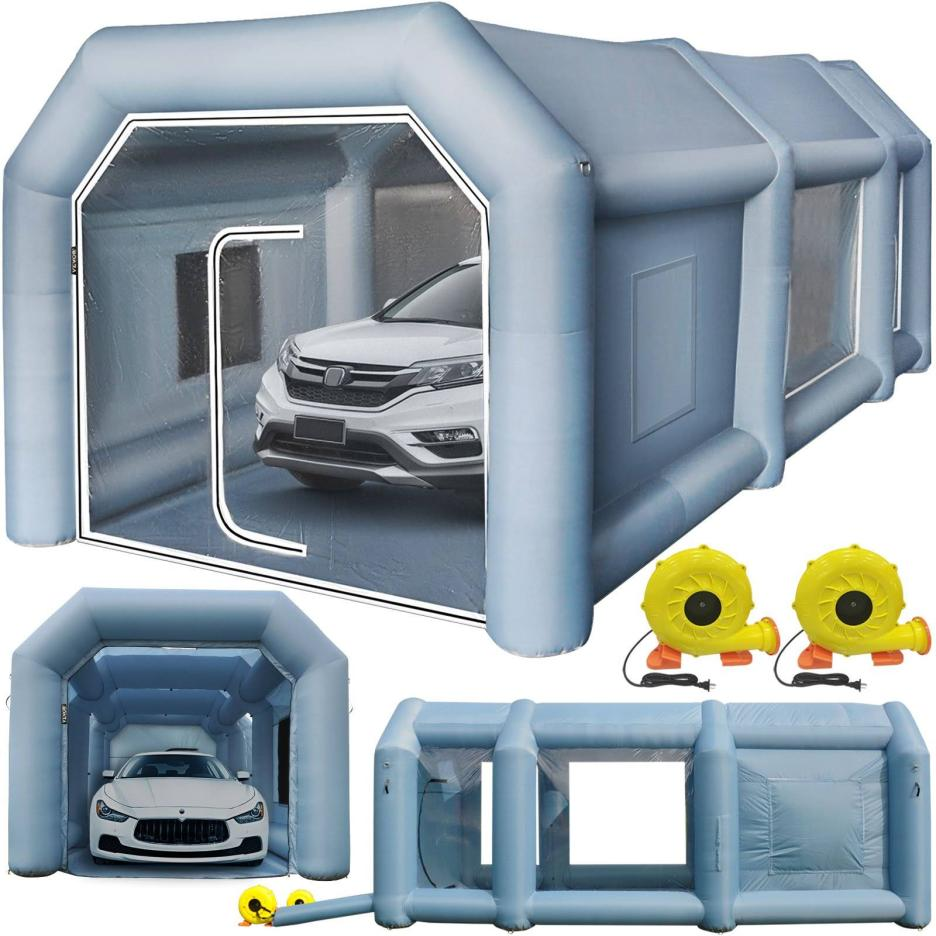 Vevor 26x13x10ft Inflatable Spray Booth Paint Tent Mobile Portable Car Workstation US