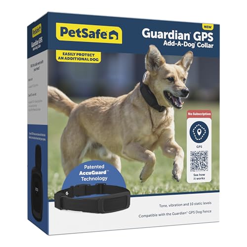 PetSafe Guardian GPS Dog Fence – No Subscription – Create Your Own Wireless Fence for Dogs – for Yards 3/4 Acres or Larger – World's Safest GPS Dog